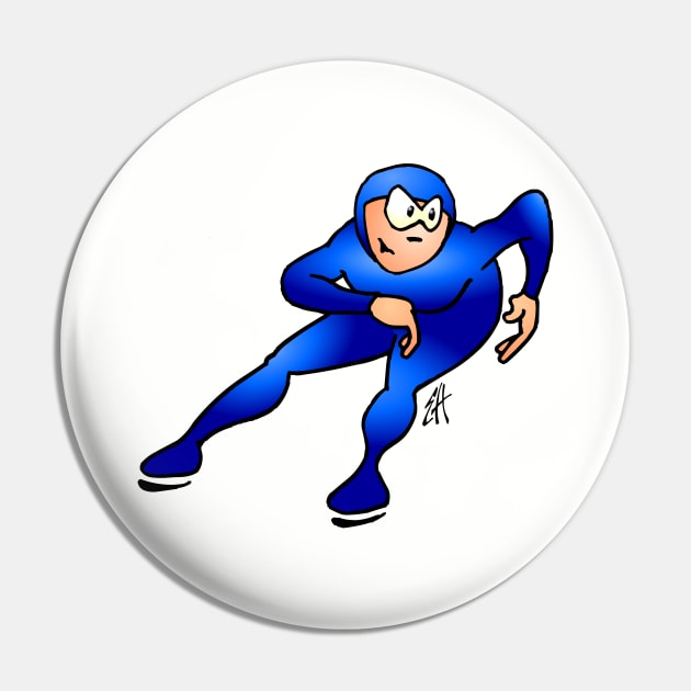 Speed skater Pin by Cardvibes