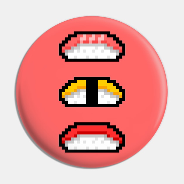 Pixel Nigiri Sushi Pin by sombrasblancas