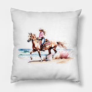 Coastal cowgirl Pillow