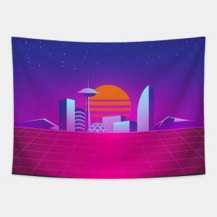 Synthwave 80's neon Tapestry