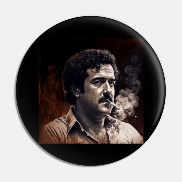 Pablo Escobar, The Smoking Kingpin of Medellin Pin by LoudlyUnique