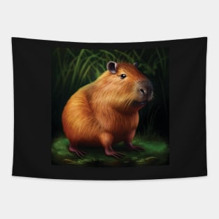 Cute Capybara in Grass Tapestry