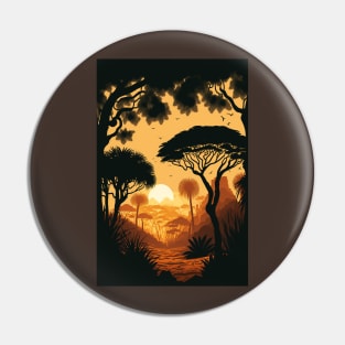 African Sunset Pin