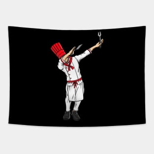 Dabbing Hibachi Chef Tapestry