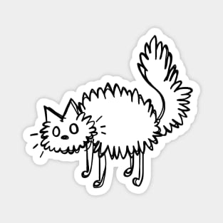 Weird Sketchy Cat Magnet