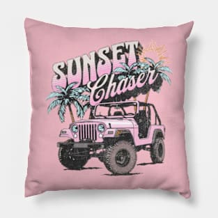 Sunset Chaser Jeep Pillow