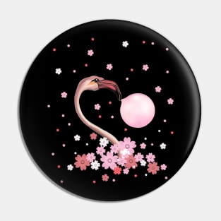 Pink Flamingo and bubblegum Pin