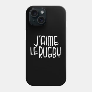 Rugby Typography, Rugby Love, J'aime le Rugby Phone Case