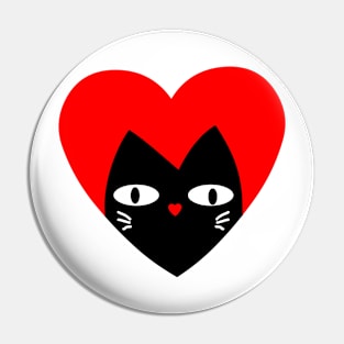 LOVE BLACK CAT Pin