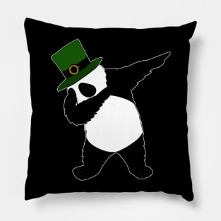 st patricks day Panda Dab Dabbing Funny Animal Pillow