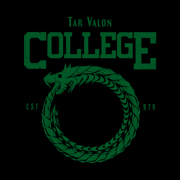 Tar Valon College Green Ajah Symbol Wheel of Time Parody by TSHIRT PLACE