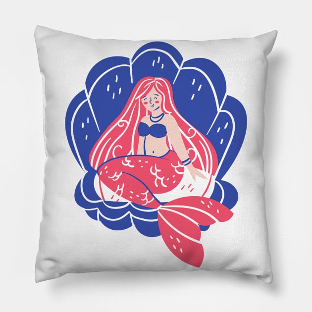 Mermaid Pillow by Designuper