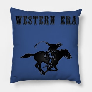 Western Era - Cowboy on Horseback 2 Pillow