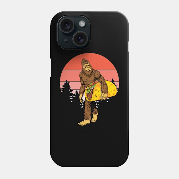 Bigfoot with Taco Phone Case by ThyShirtProject - Affiliate