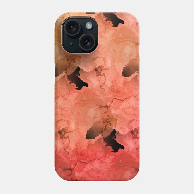 Fall Watercolor Ombre Leaves Phone Case by Moon Art