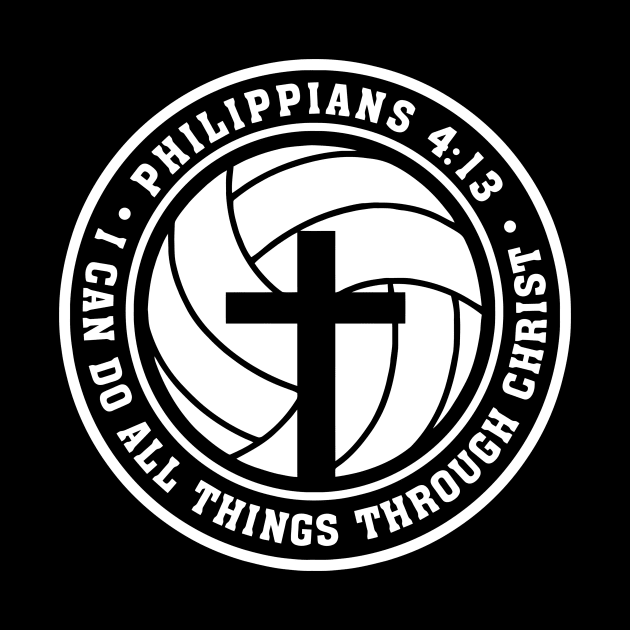 Volleyball Philippians 4:13 Jesus I can do all Things Christian by TeeCreations