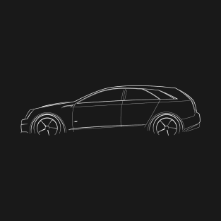 Cadillac CTS-V Wagon - profile stencil, white T-Shirt