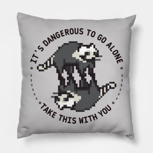 It's dangerous to go alone, take this with you | weird racoon wheel Pillow