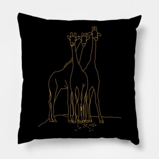 Giraffe Line Art Pillow