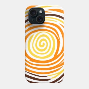 Spiral Yellow Orange Abstract Art Phone Case