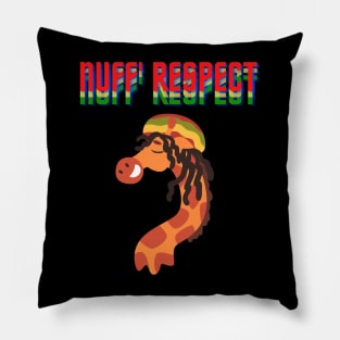 Nuff' respect rasta giraffe Pillow