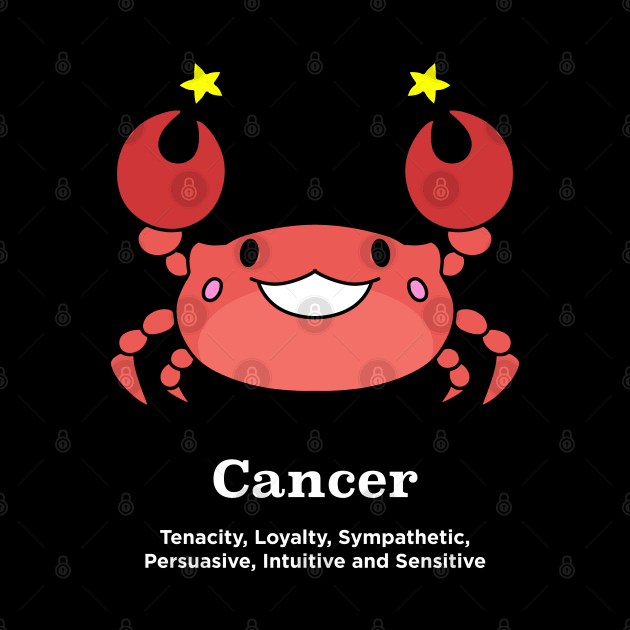 Cancer Horoscope Anime Zodiac Sign June and July Birthday by TheBeardComic