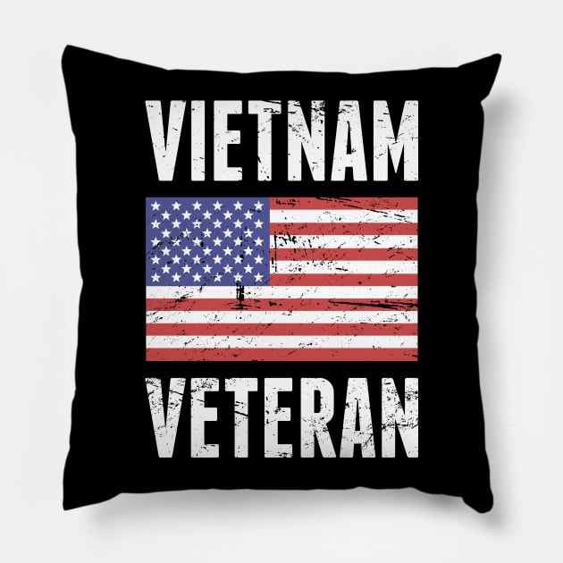 American Flag | Vietnam Veteran Pillow by MeatMan