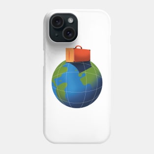 Suitcase on the world Phone Case