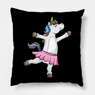 Unicorn as Ballerina with Skirt Pillow