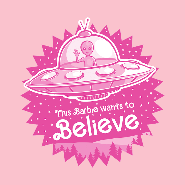 Pink Alien Wants to Believe by sirwatson