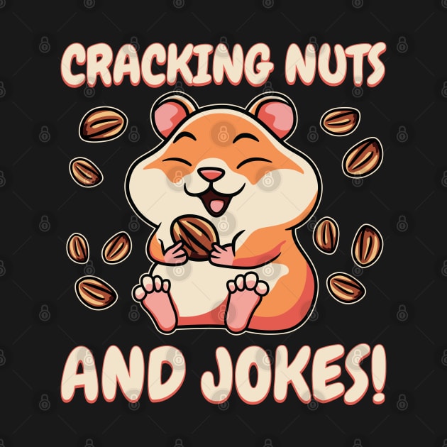 Cute Hamster Cracking Nuts And Jokes by JS Arts