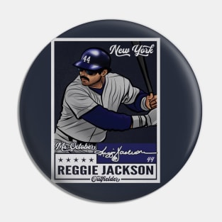 Reggie Jackson New York Y Throwback Card Pin