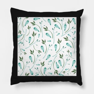 Botanical Spring Flower Buds Pillow