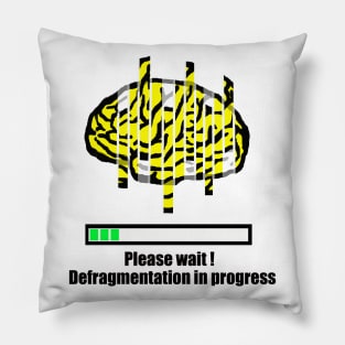 Defragmentation In Progress Pillow