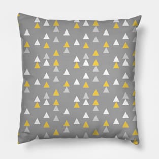 Yellow Gray Tribal Arrows Pattern Indian Indigenous Pillow