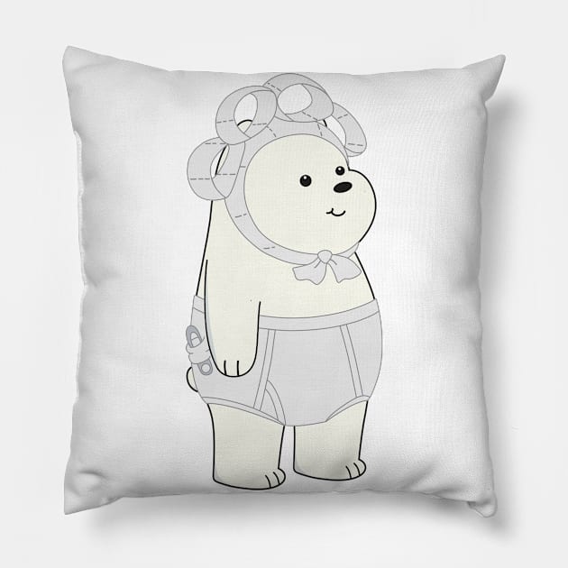 Baby Ice Bear Pillow by Plushism