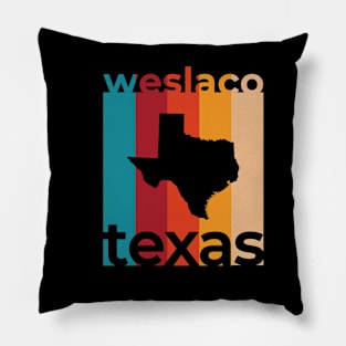 Weslaco Texas Retro Pillow