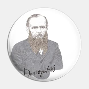 Fyodor Dostoyevsky portrait Pin