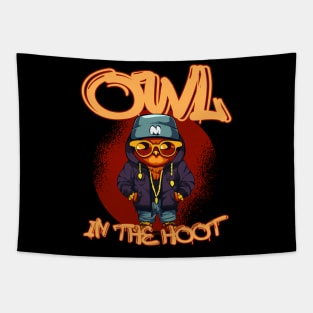 Owl in the hoot Tapestry