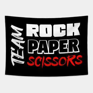 Team Scissors - Rock Paper Scissors - Gamer Quote Tapestry