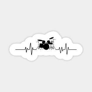Drums Heartbeat for Drummers & percussionists Magnet