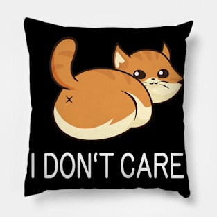 I don't care funny Cat Butt Pillow