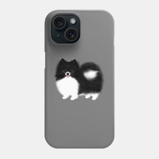 Black and White Pomeranian Phone Case