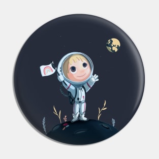 Space Girl Pin