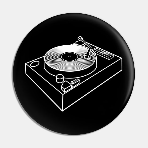 DJ Turntable Pin by Sirenarts