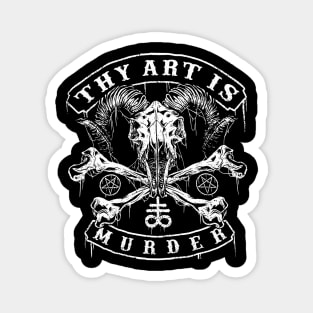 Thy Art Is Murder – Goat Skull Sigil of Blasphemous Deathcore Magnet