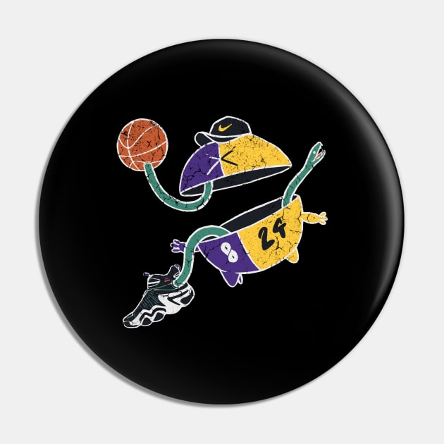 Retro Egg Basketball Pin by Odegart