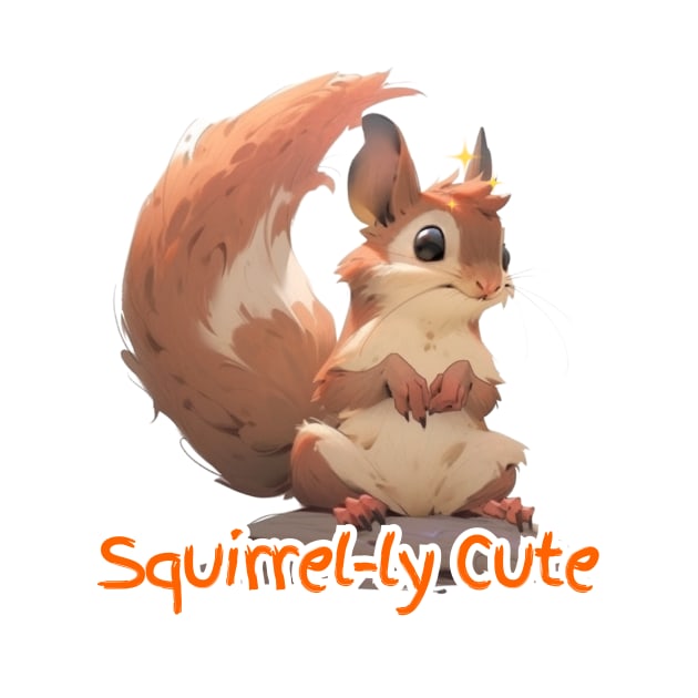 Squirrel-ly Cute - Hilarious Squirrel Digital Art Print by UnplainShirt