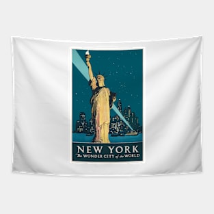 Vintage New York Travel Poster (1927) Tapestry