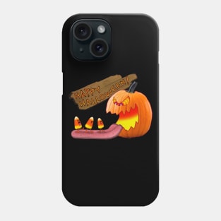 halloween candy corn pumpkin Phone Case